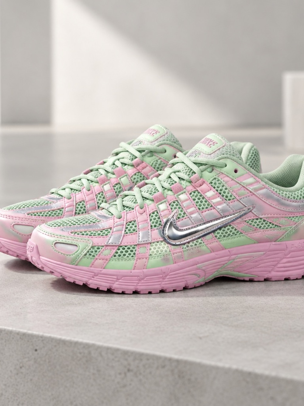 Nike Mint Green and Pastel Pink Women's Sneakers